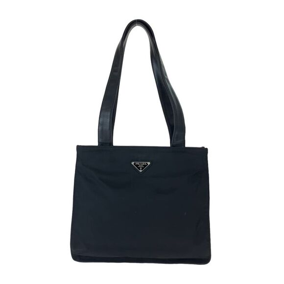 Prada Nylon Leather Tessuto Logo Tote Bag - Picture 1 of 4